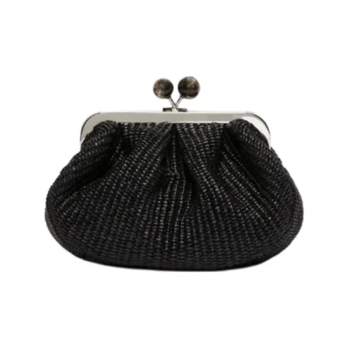 WEEKEND MaxMara Хлопок Одно Плечо Клатч Маленький Женский Черный