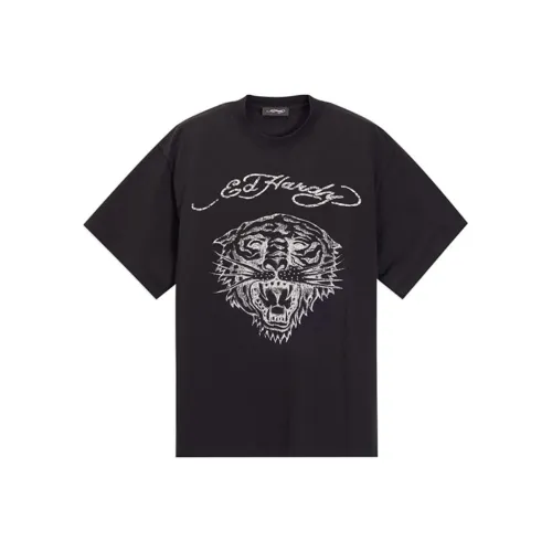 Ed Hardy Черная Унисекс Футболка