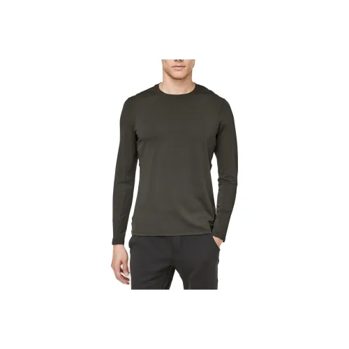 lululemon Drysense Сетка T Рубашка Мужская Темно-оливковый зеленый