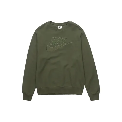 Nike Оливково-зеленый Мужской Свитшот