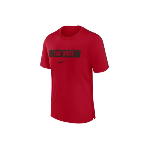 nike Dri Fit COLLEGE Ohio State Buckeyes Sideline Игрок T-рубашка Мужская Красная