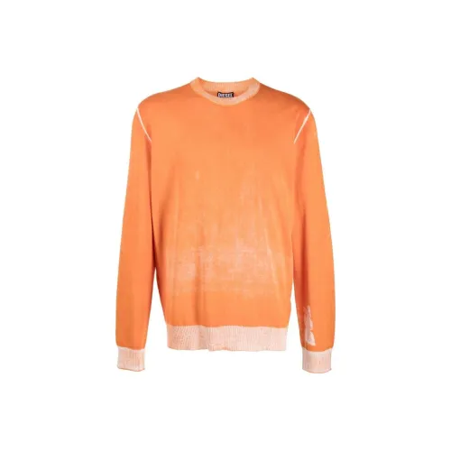 DIESEL Orange Men's Sweatshirts