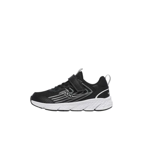 Saucony Wind 3,0 Детская беговая обувь Низкий топ Черный/Белый Kids