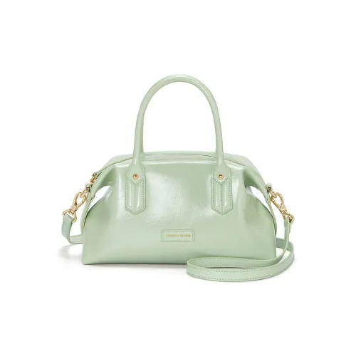 CNOLES Microfiber Synthetic Leather Bag Standard Women's Light Green CNOLES Микрофибра Синтетическая Кожа Сумка Стандартная Женская Светло-Зеленая