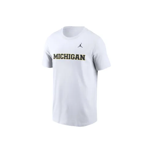 Jordan Michigan Wolverines FW24 Primetime T Shirt Мужской Белый