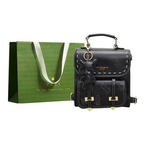 Three Ducklings ПУ (полиуретан) Рюкзак Женские Белый Черный Розовый Коричневый и Экрю