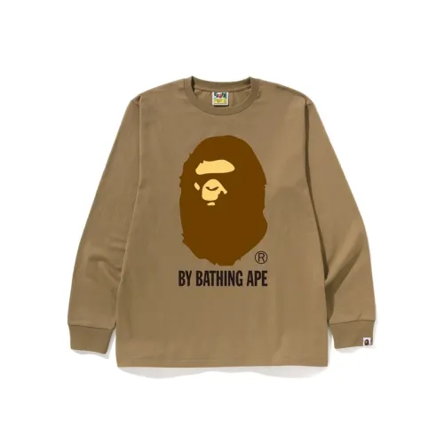 A BATHING APE Обезьяна Голова Принт с буквами Длинный рукав Т-рубашка Мужская