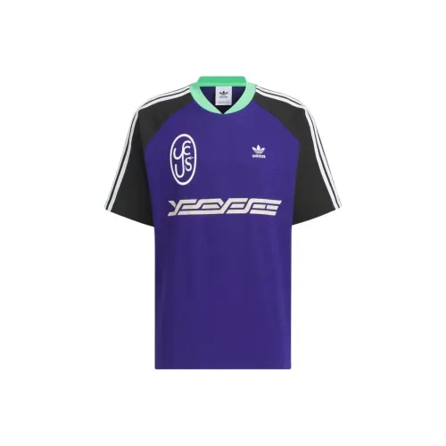 Adidas Originals x YESEYESEE FW24 BS Команда Tee T Рубашка Мужская Традиционная Индиго