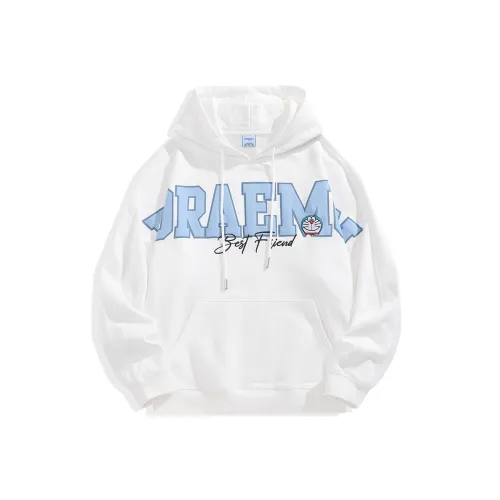 DoraemonA С капюшоном свободный крой большой размер худи весна-осень унисекс белый