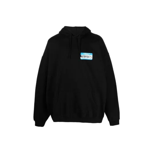 Vetements Черная Унисекс Толстовка