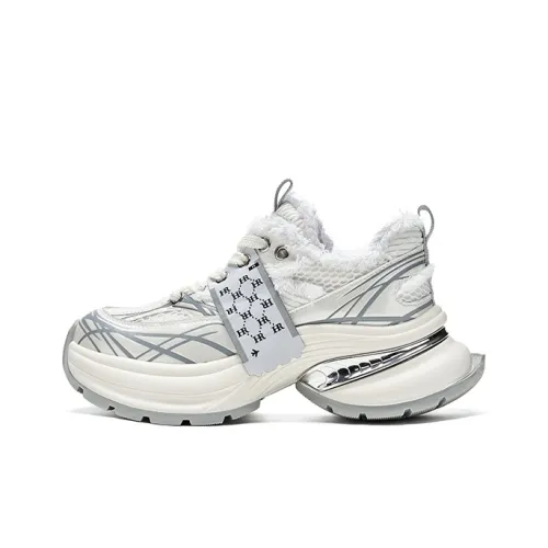 HR Low Топ Толстоподошвенные кроссовки Женские Бежевый серебристый