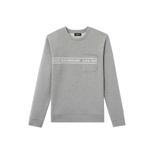 A.P.C Серый Мужской Свитшот