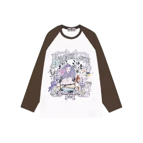 Bronze Lucia T-Shirt Унисекс Коричневый Белый