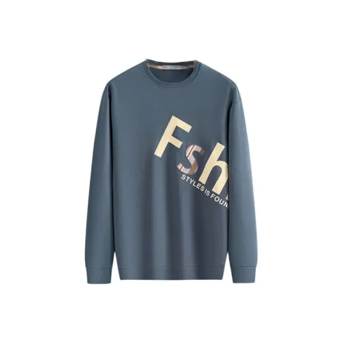 Red Bean Толстовка Мужская Серый Синий