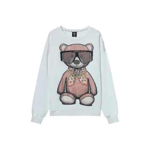 TCH Толстовка Унисекс Белая с Розовым Логотипом