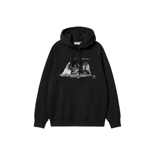 Carhartt WIP SS24 С капюшоном Pepe Friends Sweat Мультяшный Свитшот Мужской Черный