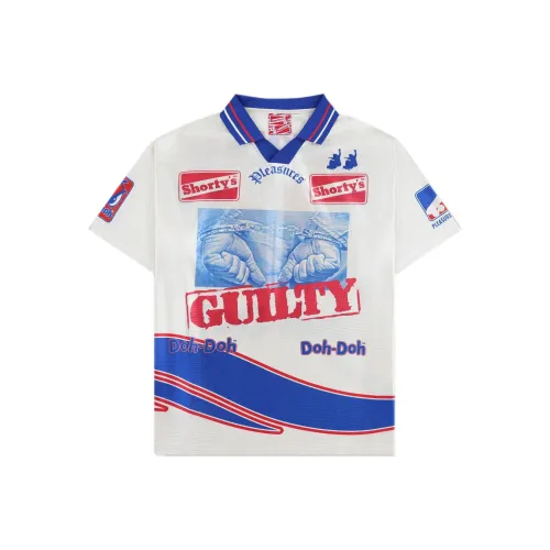 PLEASURES совместная брендированная Белая Мужская T-Рубашка