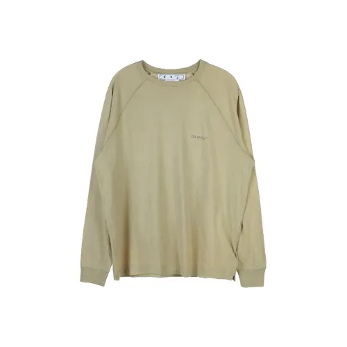 OFF Белый Свитшот Обычный крой Мужской Зеленый
