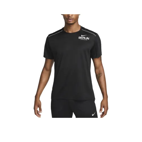 Nike MILER Черная Мужская T-Рубашка
