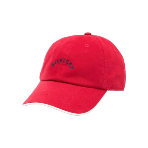 Tommy Hilfiger Хлопковые кепки унисекс красного цвета