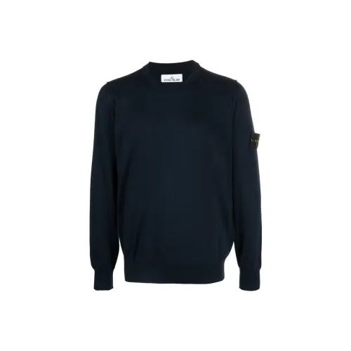Stone Island Темно-синие мужские свитшоты