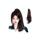 Светлый кудрявый конский хвост [темно-коричневый] 45 см