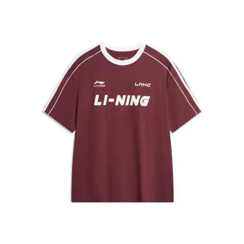 LINING Sports Life Collection Темный винтаж Красный Унисекс Футболка