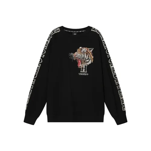 TCH Черный с серебристым логотипом Унисекс Свитшоты