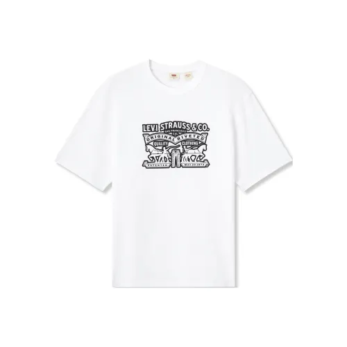 Levis Белая Унисекс Футболка