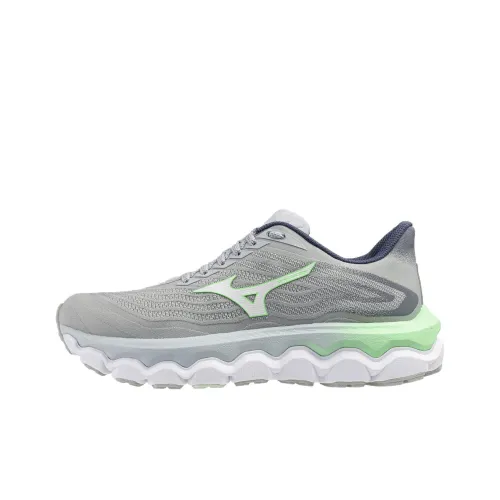 Mizuno WAVE HORIZON 8 Противоскользящие и устойчивые к истиранию Поддержка Низкий Верх Беговые кроссовки Мужские Серый Зеленый
