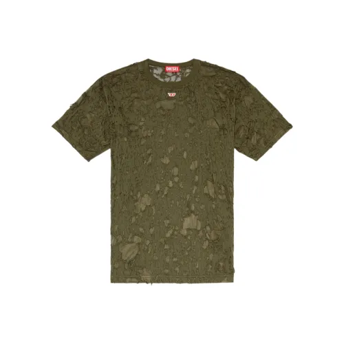 DIESEL FW24 T Рубашка Мужская Армейский Зеленый