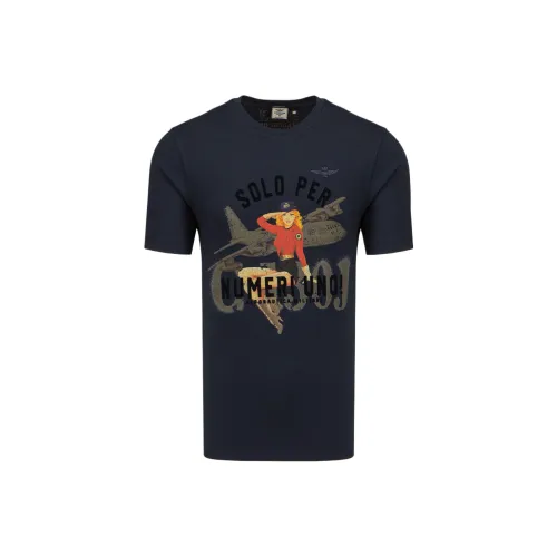 AERONAUTICA MILITARE Морской Синий Мужская T-Рубашка