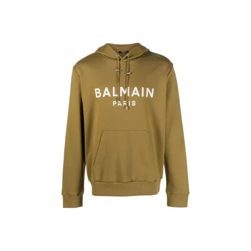 BALMAIN Коричневый Мужской Свитшот