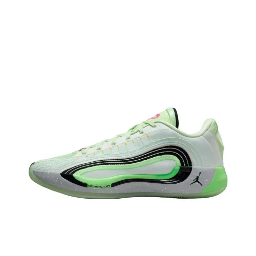 Джордан Luka 4 Амортизаторы Slip-resistant Низкий топ Баскетбольные кроссовки Унисекс Белый Зеленый