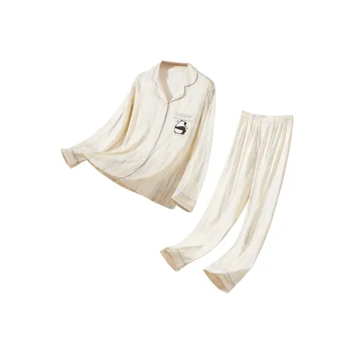 H YXIANG Пижамный комплект женский цвет экрю