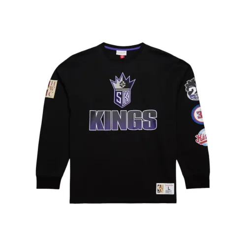 MITCHELL NESS x NBA Sacramento Kings Винтажный логотип Allover T-рубашка Мужская Черная