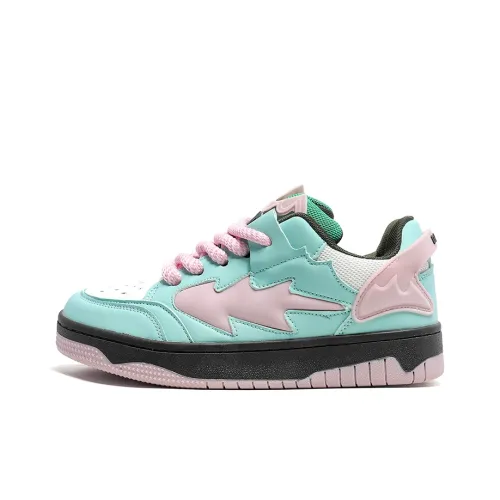 SUPEREDGE Покрытие против скольжения и износостойкие низкие кроссовки для скейтбординга унисекс зеленый розовый