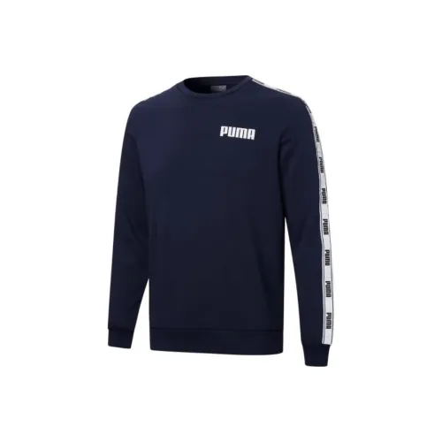 PUMA Твидовый синий Мужской Свитшот