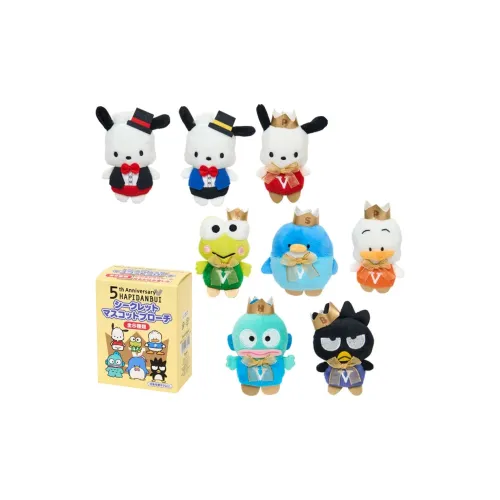 Санрио Pochacco Cool Penguin BIG Eyed Лягушка Кероппи Такседо Сэм Hutton Секрет Plush Toy Брошь Платье UP Collection