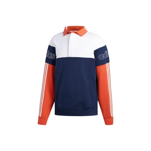 Adidas Originals Свитшот Унисекс Белый Оранжевый Королевский Синий