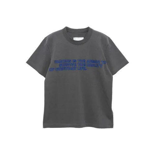 sacai Bill Cunningham Collaboration Серый Унисекс Футболка