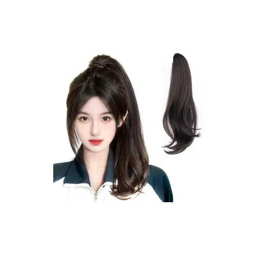 MUYAN Слегка завитые Длинные Прямые волосы Высокий хвост Парик