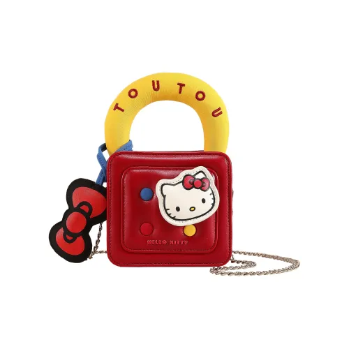 TOUTOU Hello Kitty Collaboration Hello Kitty PU (полиуретан) Сумка Мини Женская Вишнево-красная
