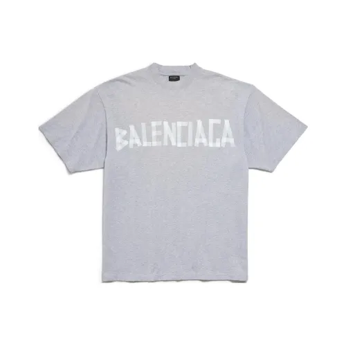 Balenciaga FW24 T-Shirt Regular Fit Unisex Mixed Gray Баленсиага FW24 T-Рубашка Регулярный крой Унисекс Смешанный Серый