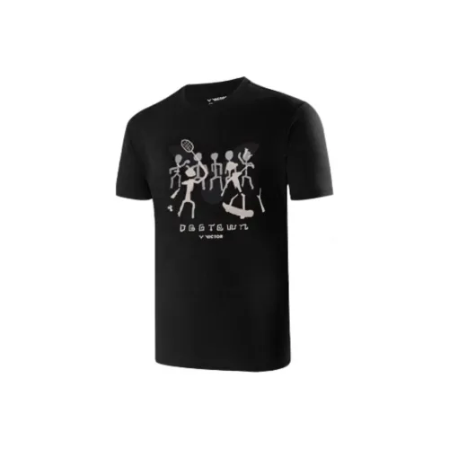 VICTOR Черная унисекс футболка