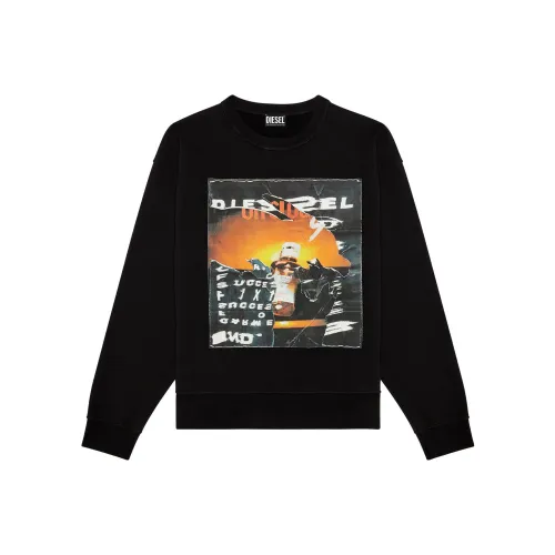 DIESEL Черные Мужские Свитшоты