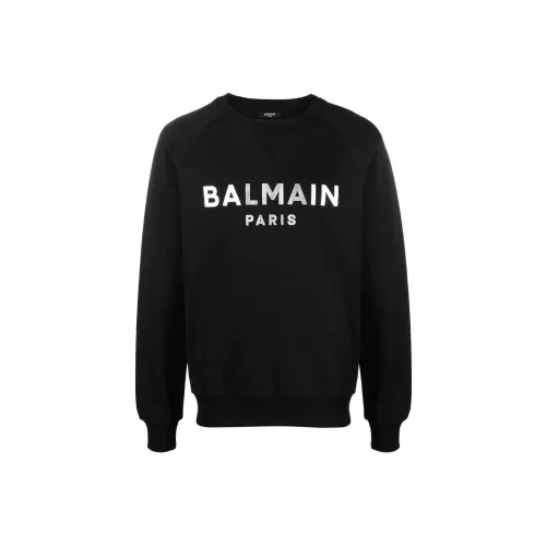 BALMAIN Черный Серебряный Мужские Толстовки