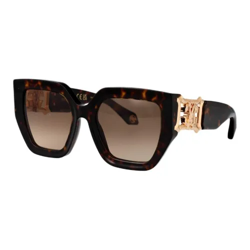 Roberto Cavalli Ацетат Нерегулярная форма Солнцезащитные очки Женские Черепаховый