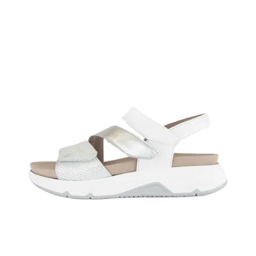 Gabor Rollingsoft Пляжные сандалии Женские Белые Серебряные