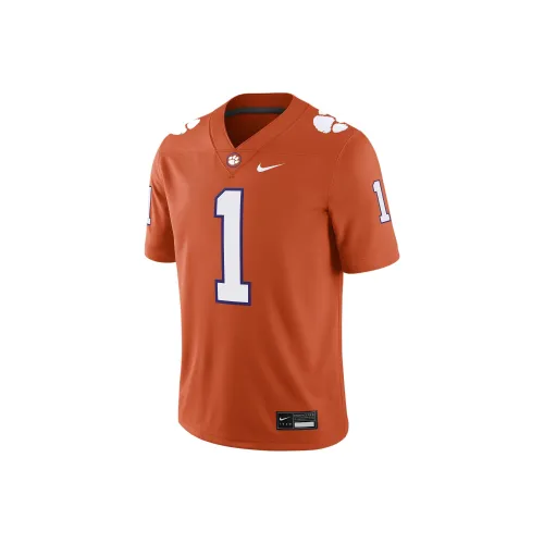 nike Dri Fit COLLEGE Clemson Тигр T Рубашка Мужской Университетский Оранжевый
